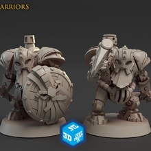 metal beards autobots tabletop armor fantasy miniatures steampunk forge titan warriors dwarfs 3d print model - Mito3D