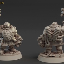 lord gemalin tabletop fantasy metal miniatures warrior dwarf forge general titan beards 3d print model - Mito3D