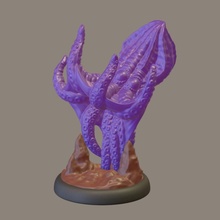 mando oscuro miniaturas rpg pequeña cefalópodo miniatura pulpo mesa calamar cueva 28mm dnd mazmorras dragones pionero juego oscuridad caverna mágico bestia 3d print model - Mito3D