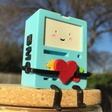 bmo valentine gift heart time adventure 3d print model - Mito3D