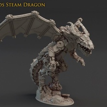 metal beards steam dragon tabletop fantasy miniatures monster steampunk huge forge titan 3d print model - Mito3D