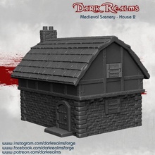 medieval scenery - house 2 tabletop building terrain d&d 3d print model - Mito3D