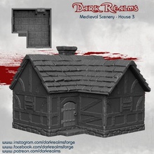 medieval scenery - house 3 tabletop building terrain d&d 3d print model - Mito3D