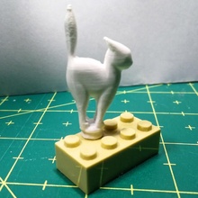 lego compatible cat 3d creality 3d print model - Mito3D
