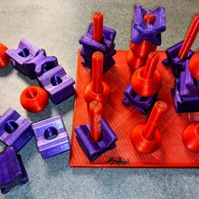 3d tic tac toe board fun games support supportless 3d print model - Mito3D