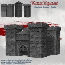 medievale scenario castello tavolo edificio terreno d pareti 3d print model - Mito3D