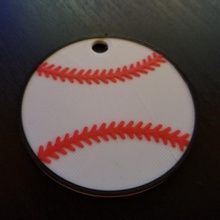 baseball keychain 3d print model - Mito3D