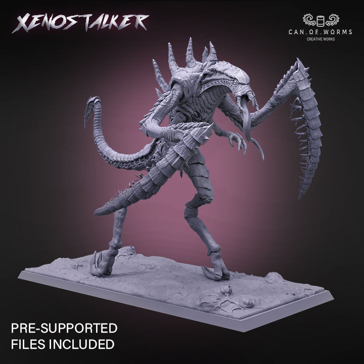 xenostalker tampo mesa estrangeiro jogos monstro martelo guerra alienígenas warhammer40k tiranídeos genestealer xenos 3D print model - Mito3D