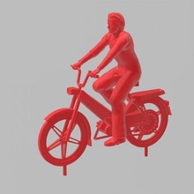 mofa mit conducente bicicletta umano sperone 1 43 nullo mann 3d print model - Mito3D