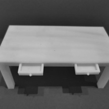 tisch mit cajones cajón mesa modelado tabla modelo 3d print model - Mito3D