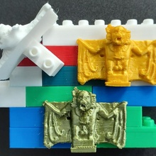 Montini katil yarasa Lego uyumlu tuğla oymacılık Maya taş ölüm yeraltı dünyası blok kurban bina bloklar Camazotz Copan Bouwstenen 3d print model - Mito3D