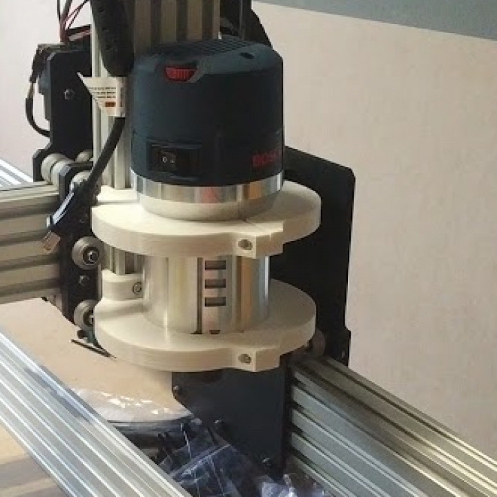 90mm mandrino montare cnc parti router 3D print model - Mito3D