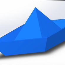 papel barco Embarcacion banquillo 3d print model - Mito3D