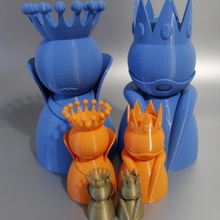 kingchy queenchy king queen benchy test print 3d print model - Mito3D