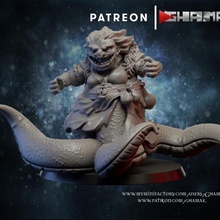 witch trasformed tabletop dragon dragons dungeons fantasy model woman hunter miniature dnd pathinder 3d print model - Mito3D