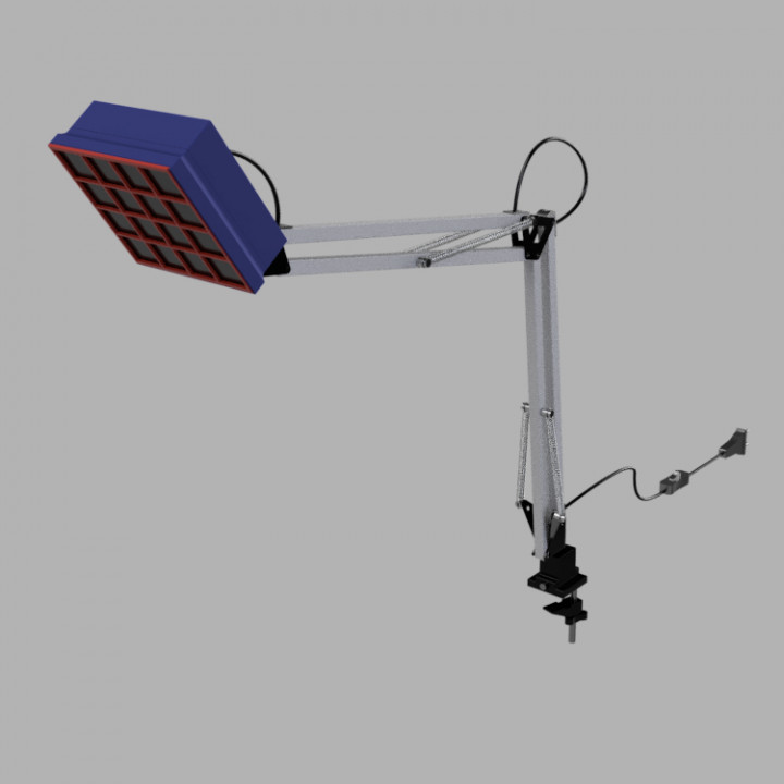Lot Dämpfe Extraktor Ikea tertial Lampe trauch absaugung Gadgets Elektronik Löten hacken 3D print model - Mito3D