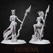 celestria - standard license tabletop demon female gothic woman tail pinup dnd pathfinder demoness