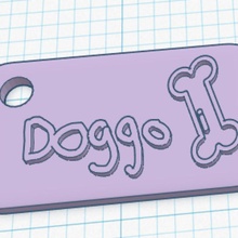 doggo dog tag fashion cute xbox ps4 happy purple presidents students follow friday ps5 hashtag 3d print model - Mito3D