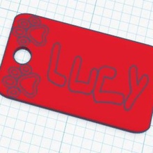 dog tag lucy 3d print model - Mito3D
