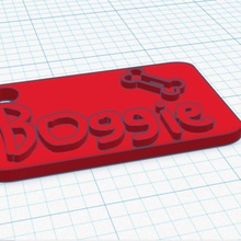 perro etiqueta boggie iphone diseño colegio xbox ps4 mascotas nombres 3d print model - Mito3D
