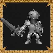 castle guard swordsman tabletop 3d print model - Mito3D