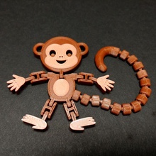 flexi artikuliert Affe Tiere flexibel 3d print model - Mito3D