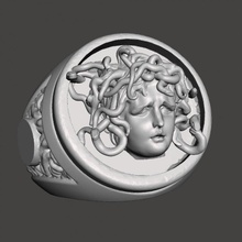 medusa cabeza anillo joyería 3d print model - Mito3D