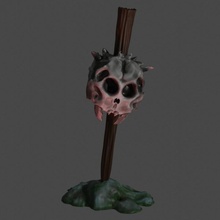 skull stick 3d print model - Mito3D