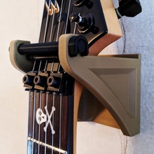 verrouillage guitare mur monter instrument support verrouillable 3d print model - Mito3D