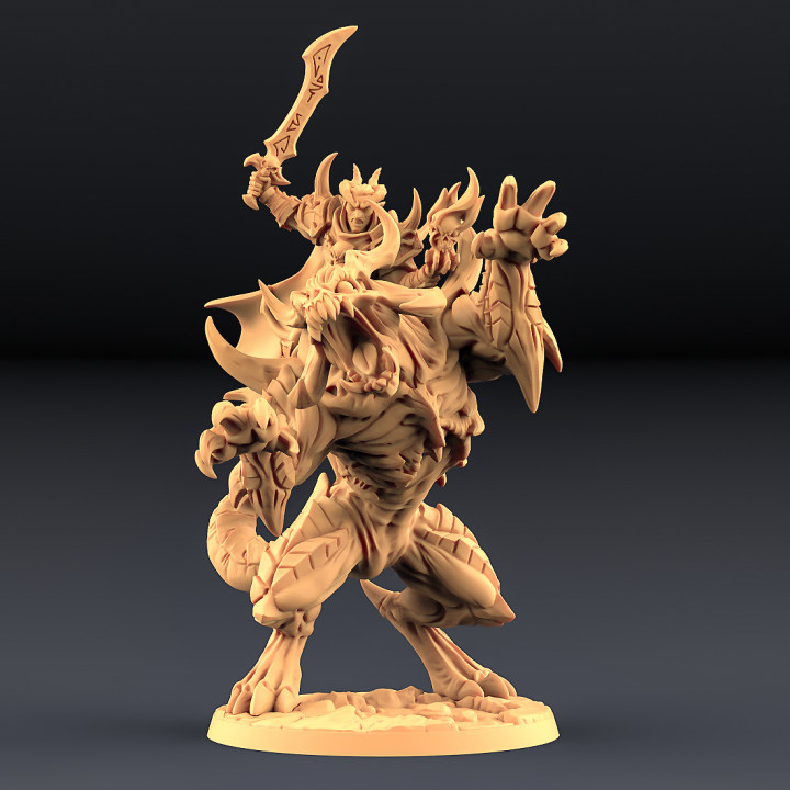 ildamos rourazaak infernal tabletop demon diablo dragons dungeons epic fantasy hero mini miniatures mount character blood miniature minis dnd abyss tiefling pathfinder artisan guild 3D print model - Mito3D