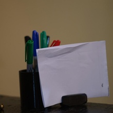 desk cup paper stand holder pen office pencil school clean organize beckham ytterdahl 3d print model - Mito3D