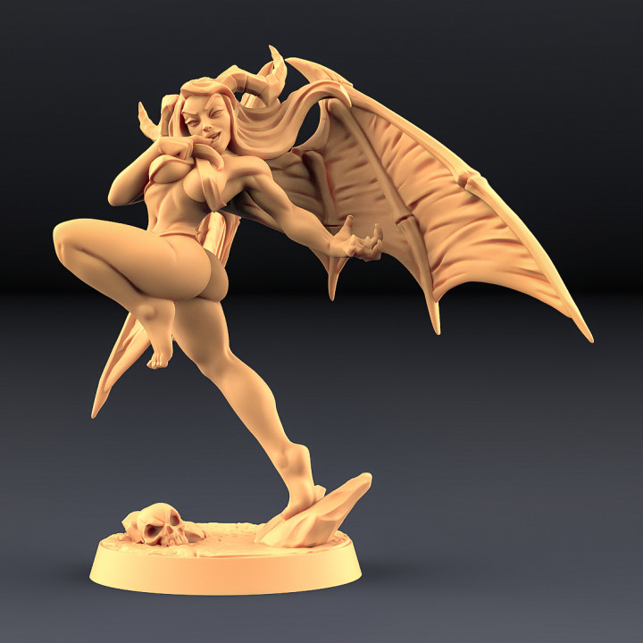 aya lujuria demonio fantasía pin up mesa diablo dragones mazmorras dama mini miniaturas personaje miniatura succubus fijar dnd abismo Tifling pionero artesano 3D print model - Mito3D