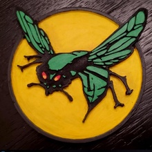 green hornet tv series logo fan art superhero van comic bruce williams lee 3d print model - Mito3D