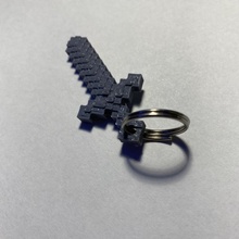 Minecraft Schwert anschließbar Schlüsselbund Mode Zubehör 3d print model - Mito3D