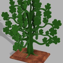 Santo patrick's día trébol árbol 3d print model - Mito3D