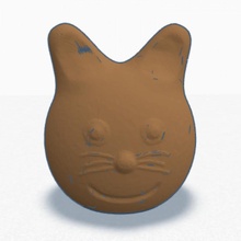 kedi baş Printablok güzel Yazdır hayvan mekanik blok 3d print model - Mito3D