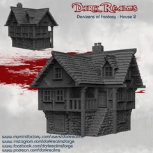 denzens fantasy - house 2 tabletop building medieval terrain d&d 3d print model - Mito3D