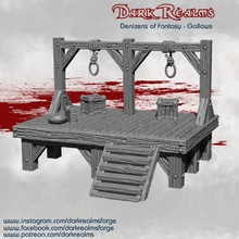 denizens fantasy - gallows tabletop building medieval terrain d&d 3d print model - Mito3D