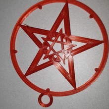 dimmu borgir keychain metal music pentagram dimmuborgir 3d print model - Mito3D
