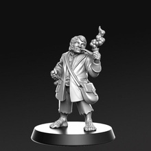rosco goodsong - hobbit 32mm dnd tabletop dragon rpg smoke wizard earth male pipe dungeonsanddragons dungeon middle roger rn estudio rnestudio 3d print model - Mito3D