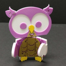 flexi articulated owl animals cute flexible 3d print model - Mito3D