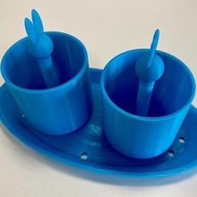 rabbit qtips floss picks holder 3d print model - Mito3D