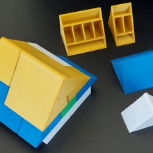 montini Gebäude Ziegel Dach Stücke Lego kompatibel Block Blöcke bouwstenen Briques 3d print model - Mito3D