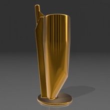 cannuccia calice 3d bicchiere Stampa tazza design bevanda futuristico oro acqua procedura guidata Magia fantasia arredamento 3d print model - Mito3D