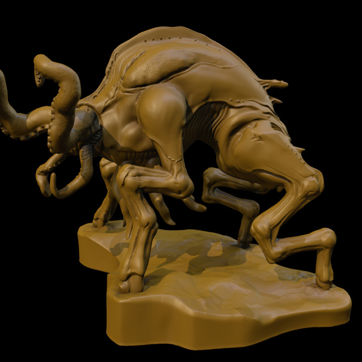 ay canavar masaüstü yaratık korku kötü Cthulhu dokunaç Lovecraft dokunaçlar Lovecraftian delilik canavarı 3D print model - Mito3D