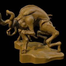 lune bête table créature horreur monstre mal cthulhu tentacule lovecraft tentacules lovecraftien démence 3d print model - Mito3D