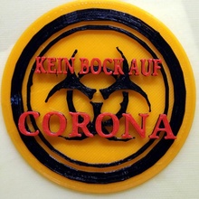 Corona Emblem bock Ventilator Kunst feiern 3d print model - Mito3D