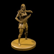guarda fêmea tampo mesa armaduras herói lâminas d encapuçado 3d print model - Mito3D