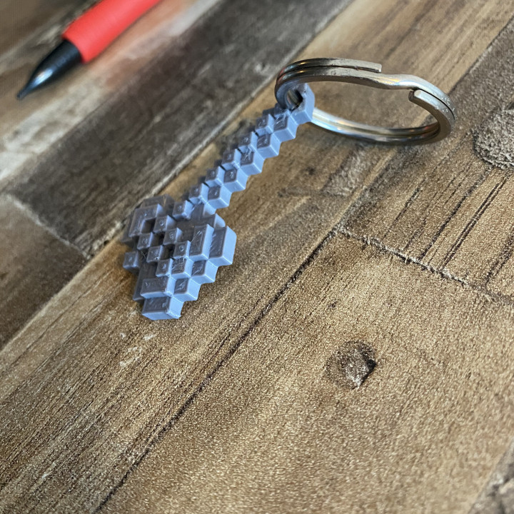 Minecraft balta bağlanabilir anahtarlık 3D print model - Mito3D