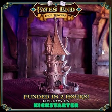 fates - dice tower free wizard tabletop building game games gaming kickstarter rpg table magic role roof dicetower dnd pathfinder tabletopgame dice-tower 3d print model - Mito3D
